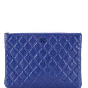 Chanel O Case Clutch Quilted Caviar #233309C12B